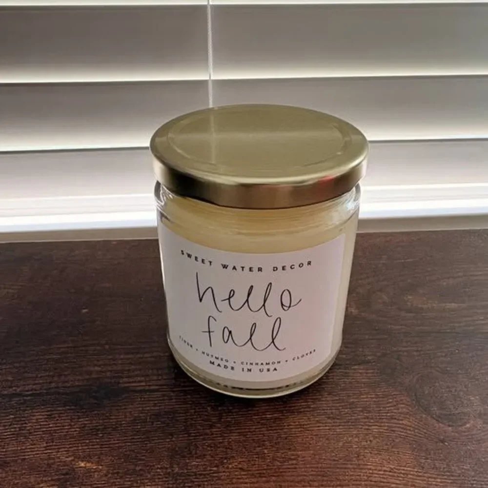 Sweet Water Decor Hello Fall Soy Candle - Used Once